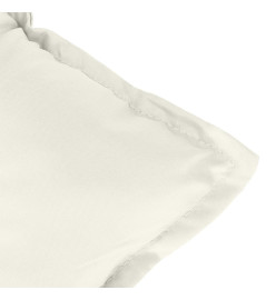 Coussins de banc de jardin lot de 2 crème mélangé tissu