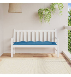 Coussin de banc de jardin bleu mélangé 150x50x7 cm tissu