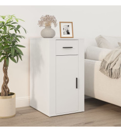 Bureau avec armoire blanc bois d'ingénierie