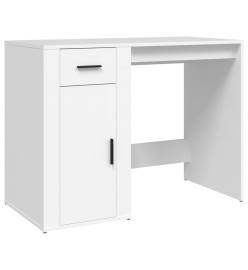 Bureau avec armoire blanc bois d'ingénierie