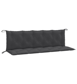 Coussins de banc de jardin lot de 2 anthracite mélangé tissu