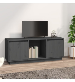 Meuble TV Gris 110,5x35x44 cm Bois de pin massif