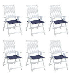 Coussins de palette 6 pcs bleu marine 40x40x3 cm tissu oxford