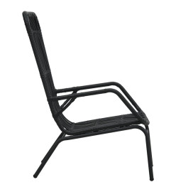 Chaise de jardin Résine tressée Noir