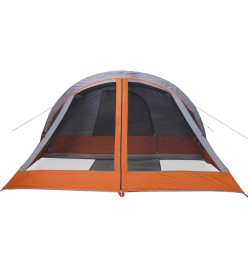 Tente de camping de cabine 4 personnes gris orange imperméable