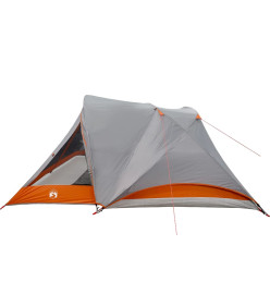 Tente de camping de cabine 4 personnes gris orange imperméable