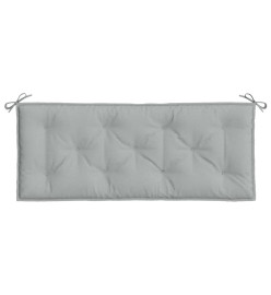 Coussins de banc de jardin lot de 2 gris clair mélangé tissu