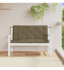 Coussins de banc de jardin lot de 2 taupe mélangé tissu