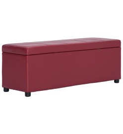 Banc avec compartiment de rangement 116 cm Bordeaux Similicuir