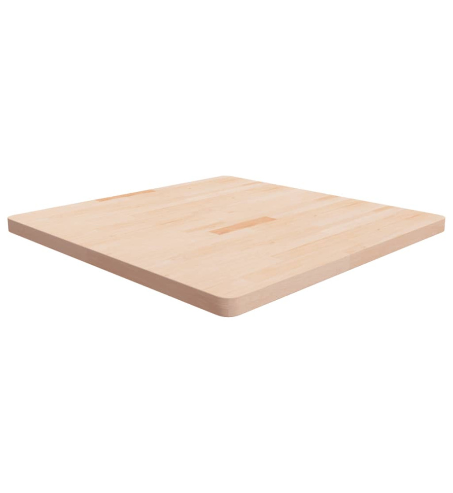 Dessus de table carré 90x90x4 cm Bois chêne massif non traité