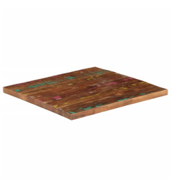 Dessus de table 80x80x3,8 cm carré bois massif de récupération