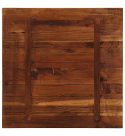 Dessus de table 80x80x3,8 cm carré bois massif de récupération