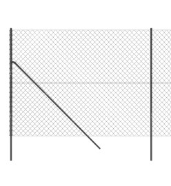 Clôture à mailles losangées anthracite 2,2x10 m