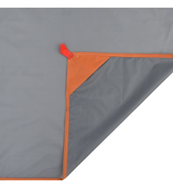 Couverture de pique-nique avec piquets gris et orange 205x155cm