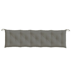 Coussin de banc de jardin gris foncé mélangé 180x50x7 cm tissu