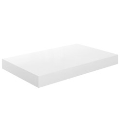 Étagère murale flottante Blanc brillant 40x23x3,8 cm MDF