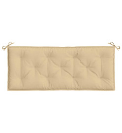 Coussins de banc de jardin lot de 2 beige mélangé tissu