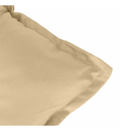 Coussins de banc de jardin lot de 2 beige mélangé tissu