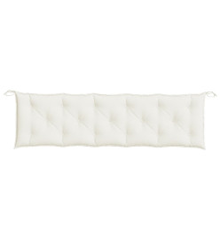 Coussins de banc de jardin lot de 2 crème mélangé tissu