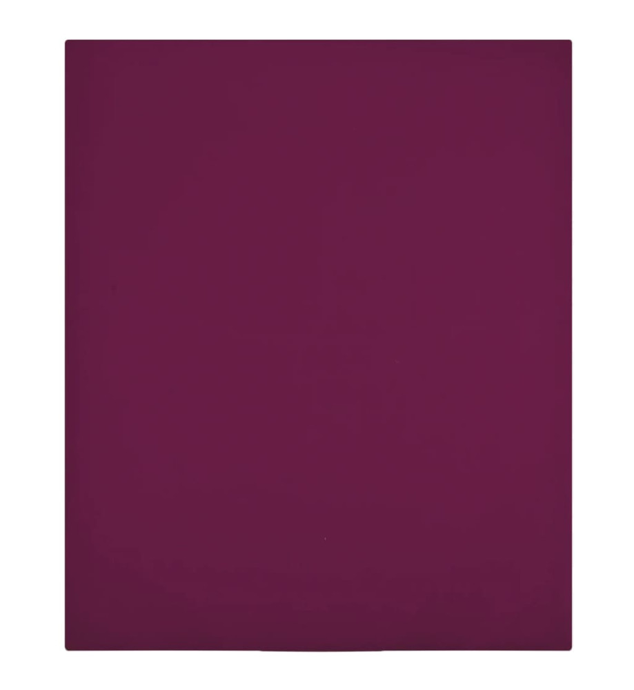 Drap-housse Jersey Bordeaux 180x200 cm Coton