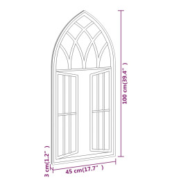 Miroir de jardin Sable 100x45cm Fer pour utilisation extérieure