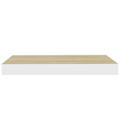 Étagères flottantes 4 pcs Chêne et blanc 50x23x3,8 cm MDF