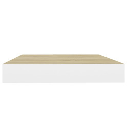 Étagères flottantes 4 pcs Chêne et blanc 50x23x3,8 cm MDF