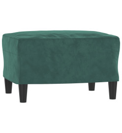 Fauteuil avec repose-pied Vert foncé 60 cm Velours