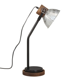 Lampe de bureau 25 W argent vintage 18x18x60 cm E27