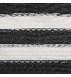 Filet brise-vue anthracite et blanc 1,8x10 m PEHD 150 g/m²