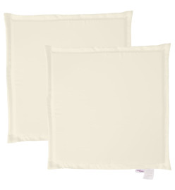 Coussins de siège de jardin lot de 2 crème 45x45x2 cm carré