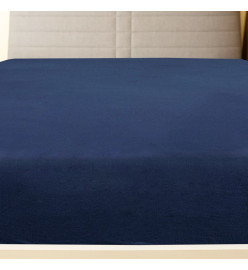 Drap-housse Jersey Bleu marine 180x200 cm Coton