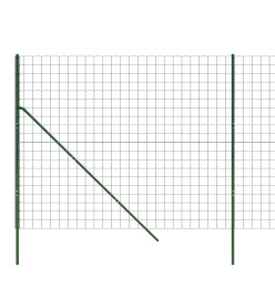 Clôture en treillis métallique vert 1,8x10 m acier galvanisé