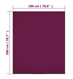 Draps-housses Jersey 2 pcs Bordeaux 180x200 cm Coton