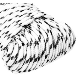 Corde de bateau tressé Blanc 3 mmx100 m Polyester