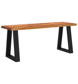 Ensemble à manger 3 pcs avec bord vivant bois massif d'acacia