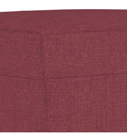 Ensemble de canapés 3 pcs rouge bordeaux tissu