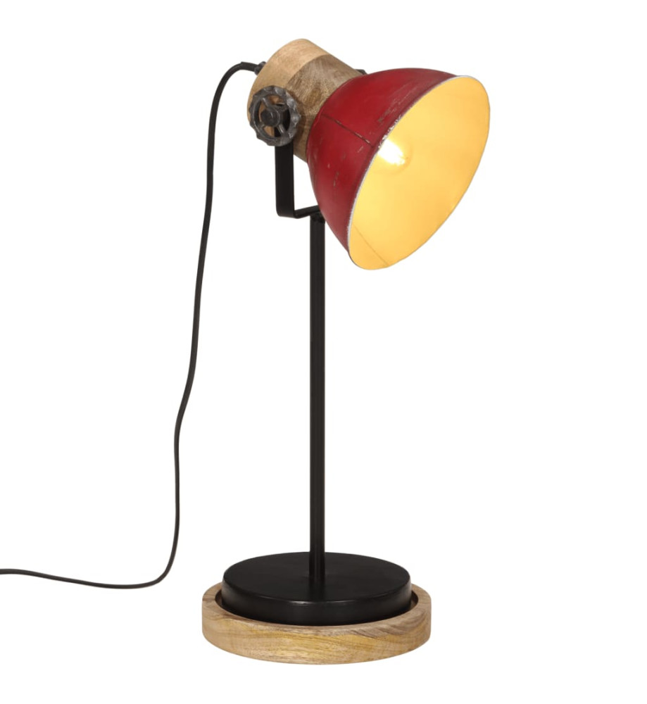 Lampe de bureau 25 W rouge délavé 17x17x50 cm E27