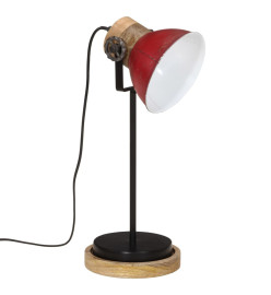 Lampe de bureau 25 W rouge délavé 17x17x50 cm E27