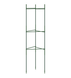 Cage à tomates 2 pcs 116 cm acier et PP