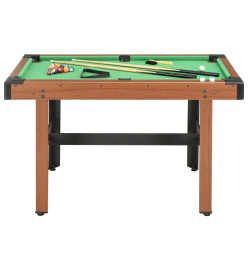 Table de billard 4 pieds 122x61x76 cm Marron