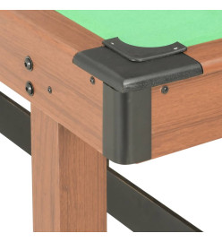 Table de billard 4 pieds 122x61x76 cm Marron