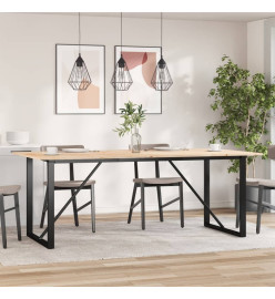 Table à manger cadre en O 200x100x75cm bois de pin massif fonte