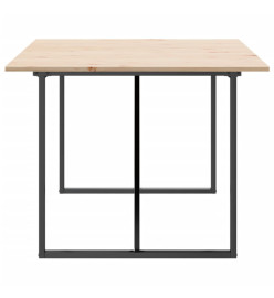 Table à manger cadre en O 200x100x75cm bois de pin massif fonte
