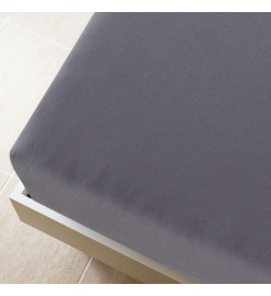 Drap-housse Jersey Anthracite 180x200 cm Coton