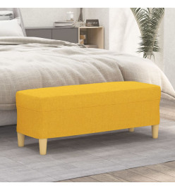 Banc Jaune clair 100x35x41 cm Tissu