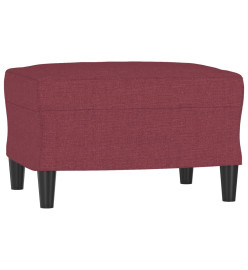 Canapé à 3 places avec repose-pieds Rouge bordeaux 180 cm Tissu