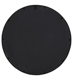 Miroir de jardin Noir 40x4 cm Fer Rond utilisation extérieure