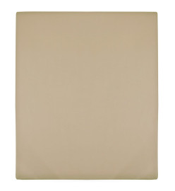 Drap-housse Jersey Taupe 180x200 cm Coton