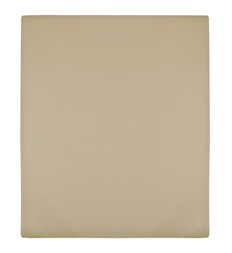 Drap-housse Jersey Taupe 180x200 cm Coton